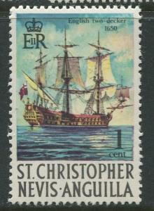 St. KITTS-NEVIS-Scott 207 -Definitives-1970- MNH - Single 1c Stamp