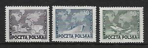 POLAND 457-459  MINT HINGED  UPU SET 1949