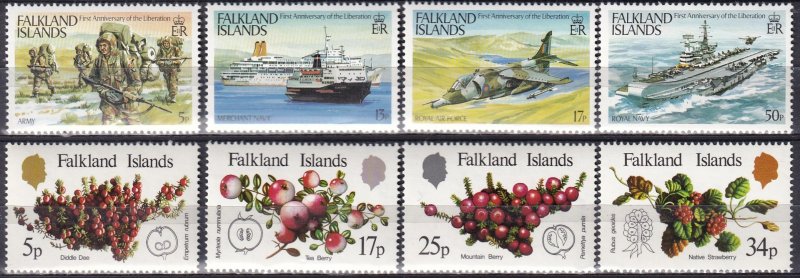 Falkland Islands #375-8, 379-82  MNH CV $4.30 (Z8276)