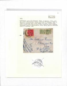 NEPAL MIXED FRANKING TIBET Primitive Issue Cover 1953 ex Asia Collection Ap485