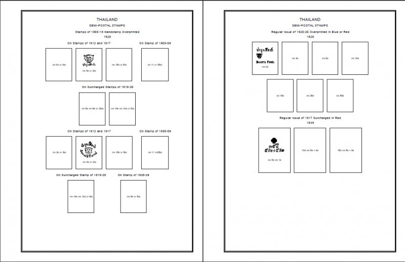 THAILAND STAMP ALBUM PAGES 1883-2011 (510 PDF digital pages)