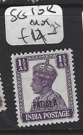 INDIA  PATIALA   (PP2408B)   KGVI   1 1/2A  SG 108  MOG