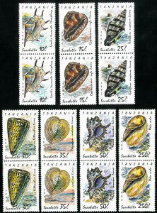 Tanzania Stamps # 940-6 MNH XF Lot of 9 Sets shells
