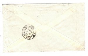 SOUTHERN RHODESIA Cover Unusual 4d+2d Airmail Franking Forwarded GB IOW 1936 U22