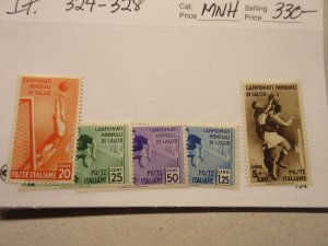 ITALY Scott 324-328 Set, MINT NEVER HINGED, Cat $330