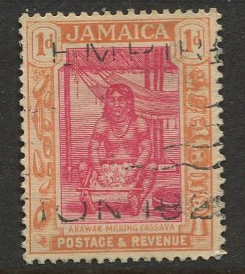 Jamaica -Scott 76 - KGV Pictorial Definitive -1921 - Used - Single 1p Stamp