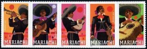 U.S.#5703-5707 Mariachi 60c Horiz.Strip of 5, MNH.