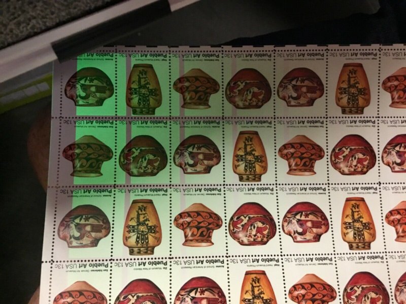 1706-09 Pueblo Art Pottery ERROR 1977 Mint sheet Major Tagging Shift