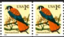 US Stamp #3044a MNH - American Kestrel Coil Issue Pair w/ Large Date