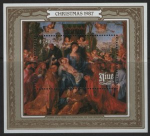 Niue 1987 MNH Sc 552 $7.50 Celebration of the Rosary by Durer Christmas Sheet