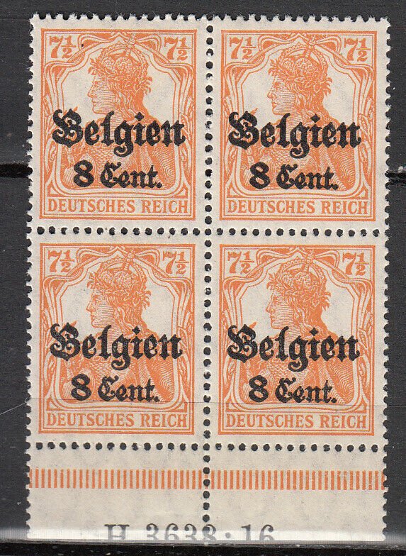 Germany - Belgium - 1914 8c on 7 1/2pf  HAN Mi# 13aI - MNH  (7097)