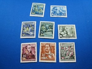 GERMANY (DDR)  1955    -  SCOTT # 259-264   MNH