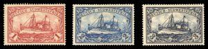 German Colonies, German South West Africa #22-24 Cat$179, 1901 1m-3m, three v...