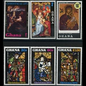 GHANA 1972 - Scott# 466-71 Christmas Set of 6 LH