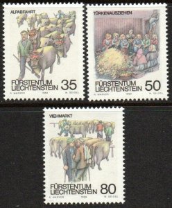 Liechtenstein Sc #915-917 MNH