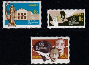 Malta # 674-676, International Peace Year, Mint NH, 1/2 Cat.