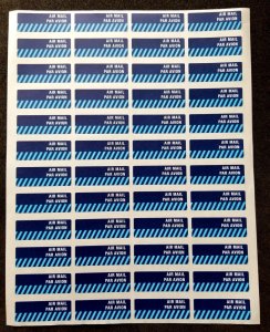 *FREE SHIP Singapore Post Airmail Sticker (sheetlet) MNH Postal Par Avion