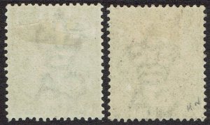 BERMUDA 1883 QV 1/- BOTH SHADES