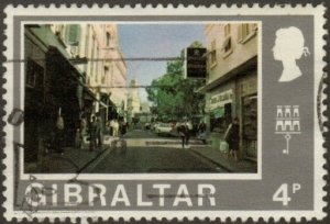 Gibraltar 254 - Used - 4p Exchange / Spanish Chapel, New (1971)  (cv $2.80)