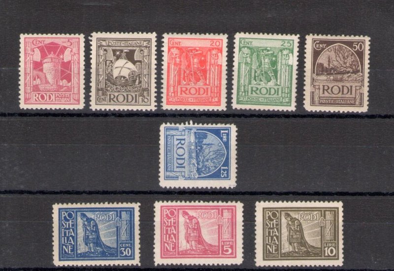 1929 Aegean, Pictorial Series, Serrated 11, No. 3/11, 9 values, MNH**
