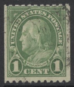 STAMP STATION PERTH USA #604 Franklin Coil Issue Used 1923-1925