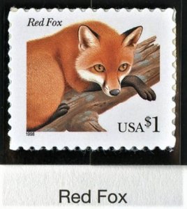 SCOTT 3036 RED FOX (OG/MNH) MOUNTED