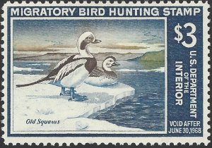 US Scott #RW34 Mint Light Hinge XF 1967 US Federal Duck Stamp