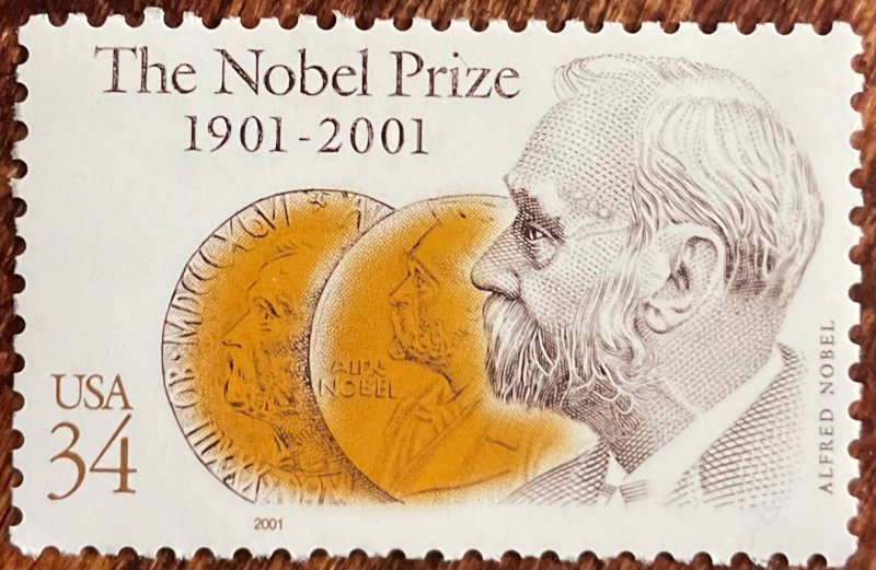 US #3504 MNH Single Alfred Nobel Prize SCV $.70 L42