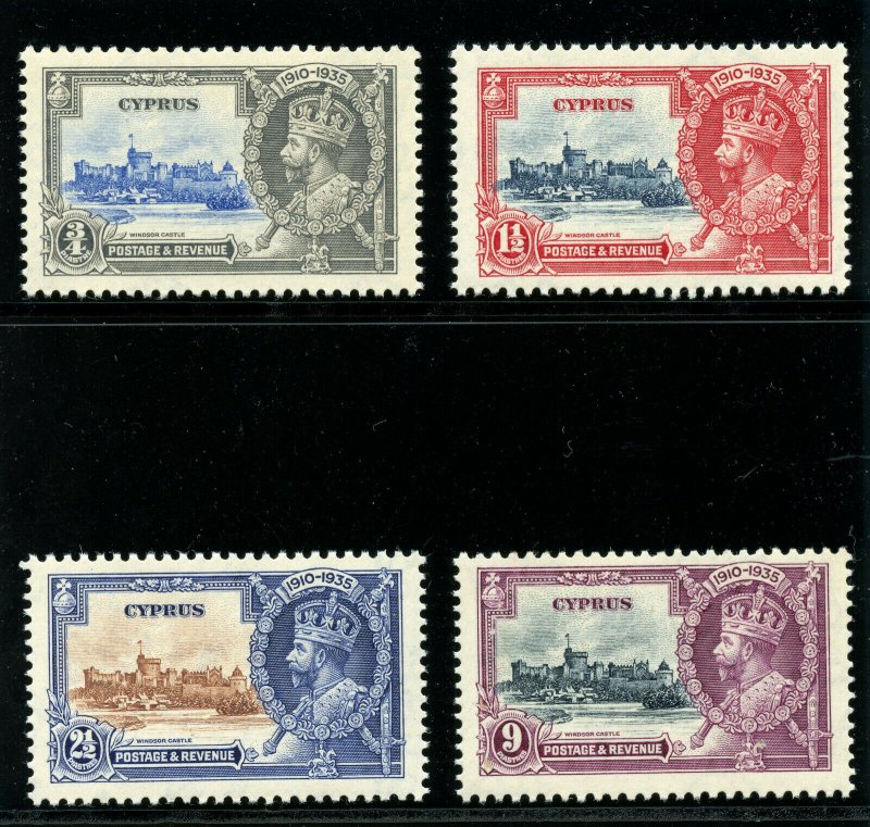 Cyprus 1935 KGV Silver Jubilee set complete superb MNH. SG 144-147. Sc 136-139.