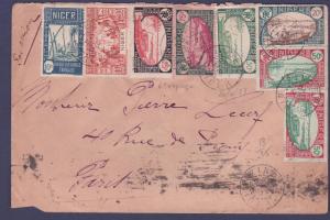 Niger 1er Vol 6eme voyage Zinder Alger obl 24 AV 33  pour Paris  France