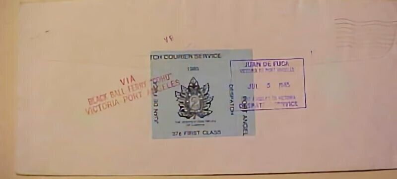 CANADA LOCAL POST JUAN DE FUCA 1985