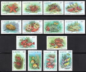 St Kitts - 1984 Marine Wildlife Set MNH** SG 143-156