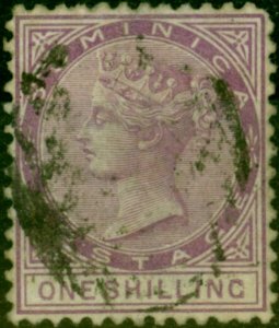 Dominica 1874 1s Dull Magenta SG3 Fine Used Stamp 