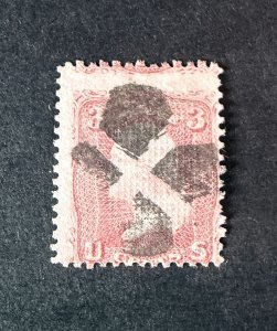 *US Stamp #85, used, with PSE Certificate, Cat Value $1,050