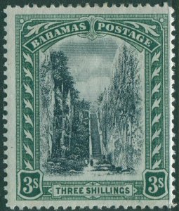 Bahamas 1901 SG61 3/- black and green Queen's Staircase Nassau wmk crown...