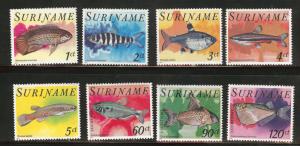 Suriname Scott 504-508, C85-7 mnh** 1978 Fish set