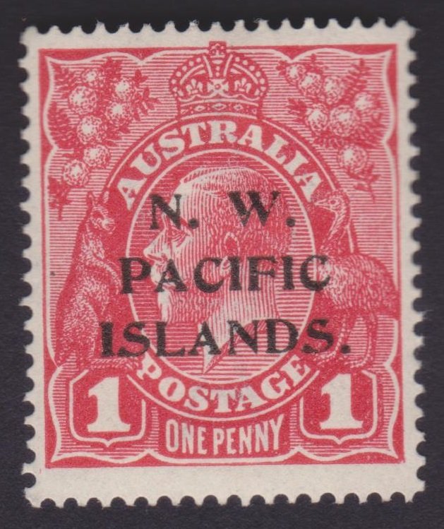 1p KGV Carmine-red - NORTH WEST PACIFIC ISLANDS OVERPRINT - UNUSED OG