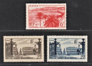 France 1946-8 Beautiful Views & Building (3v Cpt) V Fine MNH CV$20