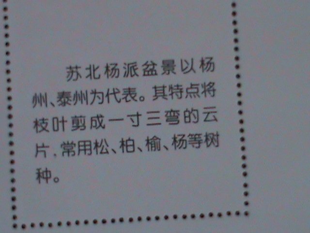 ​CHINA-CHINESE CULTURE DECORATION-BONSAI ARTS -MNH-S/S VERY FINE-LAST ONE