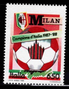 Italy Scott 1743 MNH**  Milano soccer Championship , Fresh stamp
