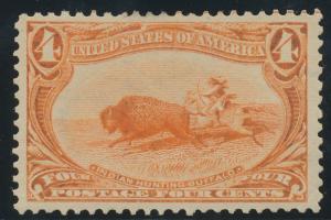 #287 4c TRANS-MISS VF-XF OG LH CV $150 BU4303