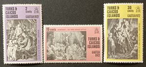 Turks & Caicos 1972 #250-2, Easter, MNH.