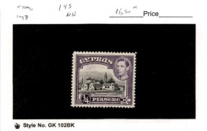 Cyprus, Postage Stamp, #144 Mint NH, 1938 Peristeronia Church (AF)