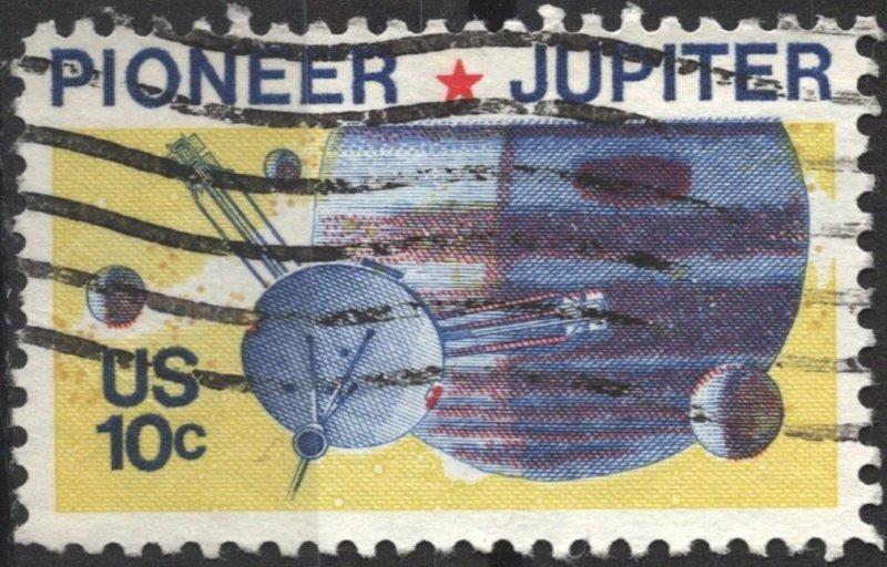 SC#1556 10¢ Pioneer 10 Passing Jupiter (1975) Used
