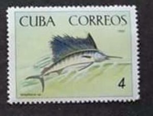 Cuba Sc# 1050  NATIONAL AQUARIUM fish Havana  4c 1965    MNG
