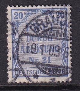 Germany   #OL5   used  1903  local official stamp  Prussia  20pf