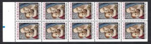 United States 2514a 25¢ Madonna and Child (1990). Booklet pane of 10. MNH