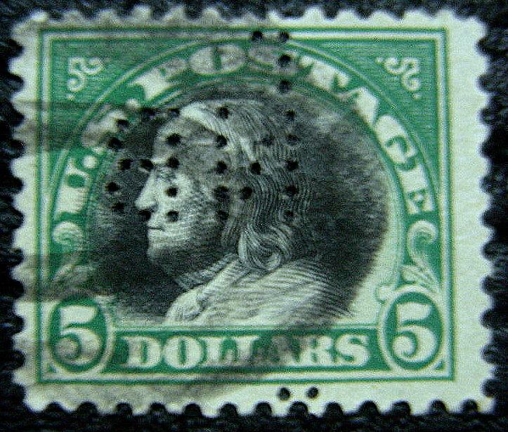 U.S. 524 Used FVF SCV$35.00 Perfin