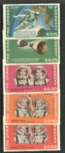 PARAGUAY - SC #911-12-13-14-15 - MINT NH SHORT SET OF 5 - 1965 - Item PARA009