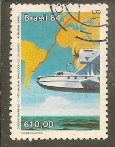 Brazil   Scott  1924       Plane, Map